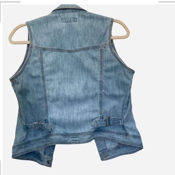 Pre-owned GAP Light Blue Denim Vest - Picture 6 of 7